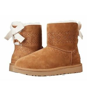 Childern Ugg bow boots Dae Sunshine in Chestnut